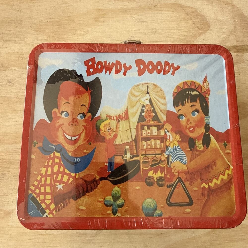 Vtg Howdy Doody Metal Tin Lunch Box 1995 Brainiaks G Whiz USA CA